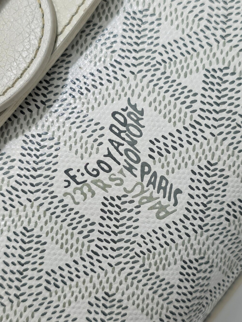 Goyard Saigon Mini Souple White Top Handle Crossbody Bag Full Set - Picture 14 of 16